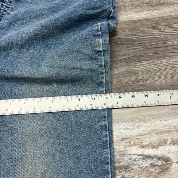 Vintage 70s Levis Faded Wash Blue Mens 36x30 Relaxed Yellow Tab Jeans - Picture 9 of 11